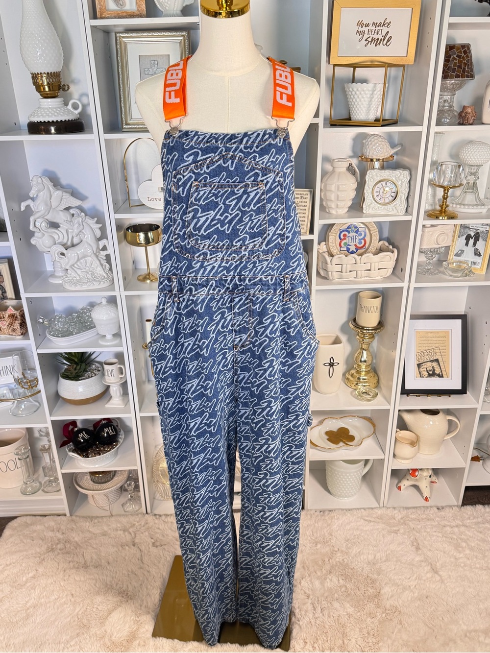 FUBU x Forever 21 Wide-Leg Overalls Size Large